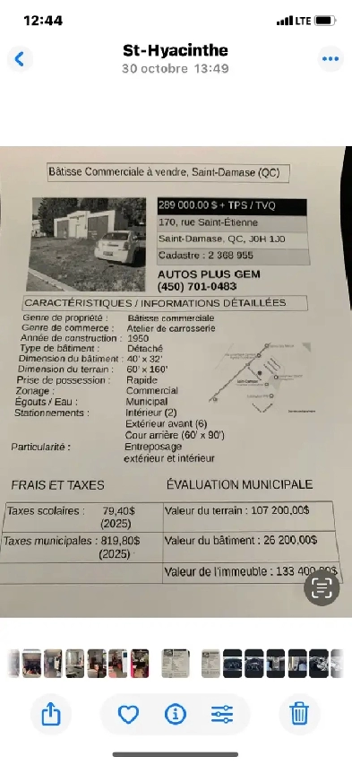 immeuble commercial à vendre
