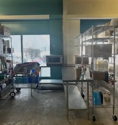 Full-time workstation at commercial prep kitchen