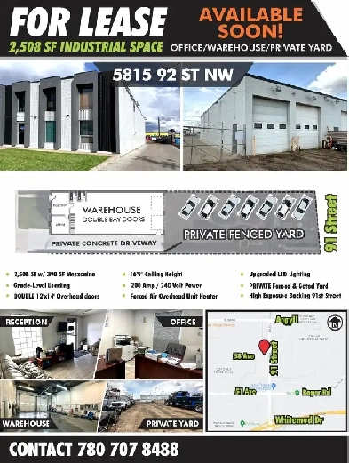 High-Exposure Industrial Warehouse   Office   Secure Yard Image# 1