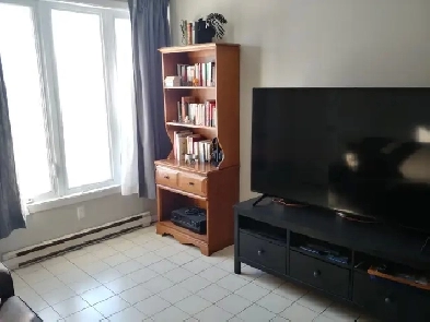 3 1/2 semi meublé, stationnement, 1er mars 1050$