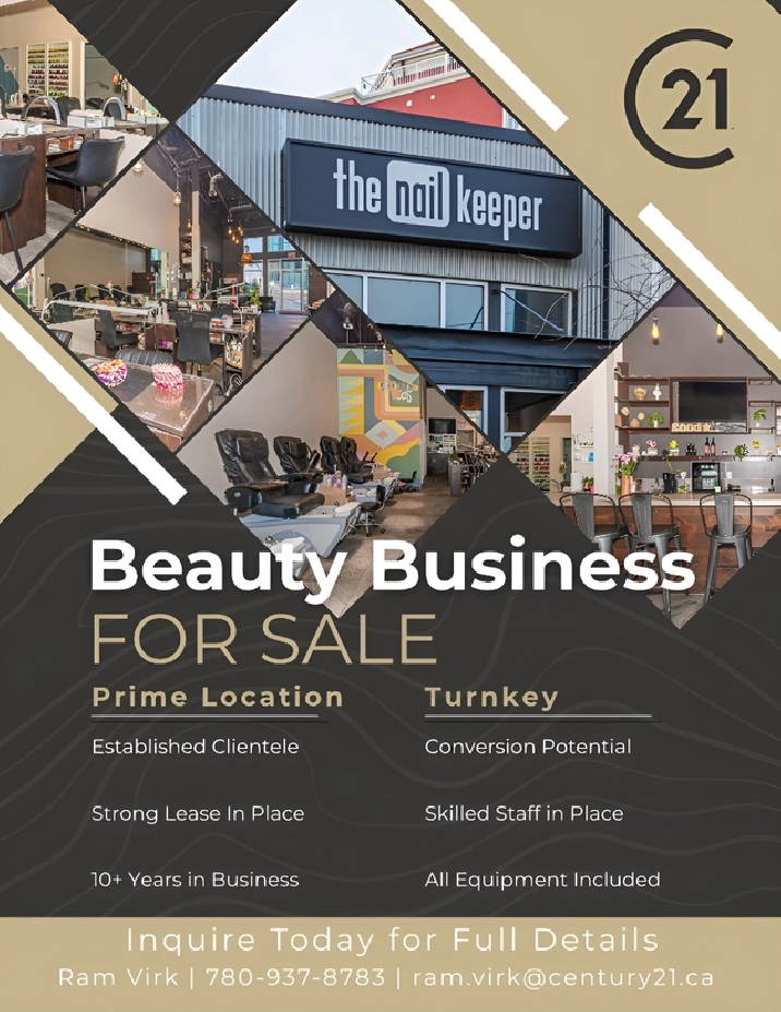 Turnkey Nail Salon Business for Sale – Edmonton Prime Location