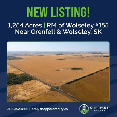 1,254 Acres | RM of Wolseley #155 | Near Grenfell & Wolseley, SK Image# 2