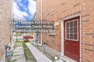 2 BDR. Legal BSMT APT: Separate ENTR. & Ample Natural Light