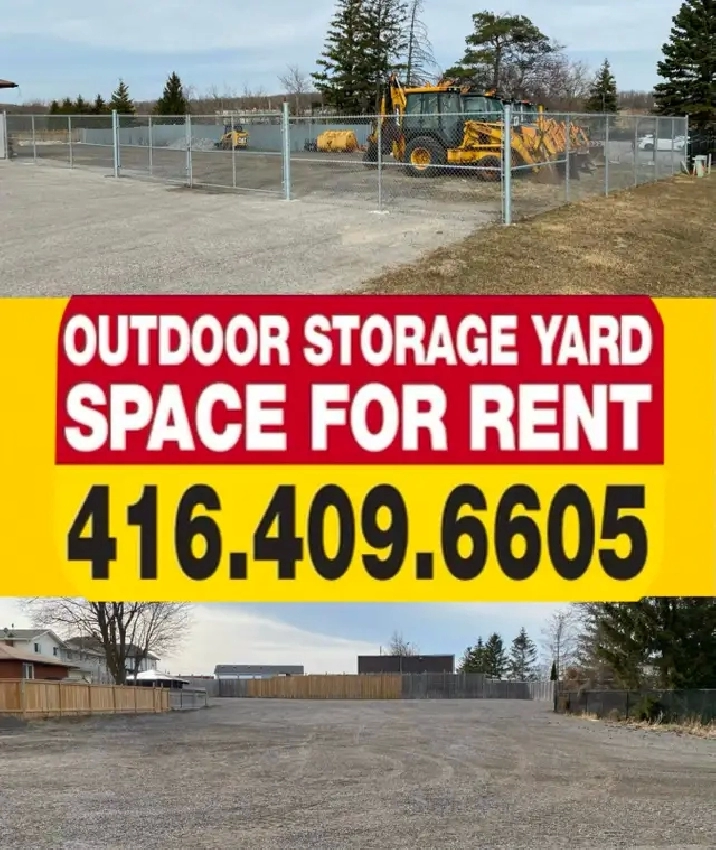 OUTDOOR STORAGE PARKING YARD SPACE IN STOUFFVILLE FOR RENT!!