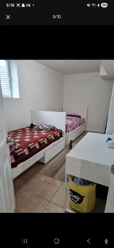 For rent in Mississauga: Furnished 2-bedroom basement apartment