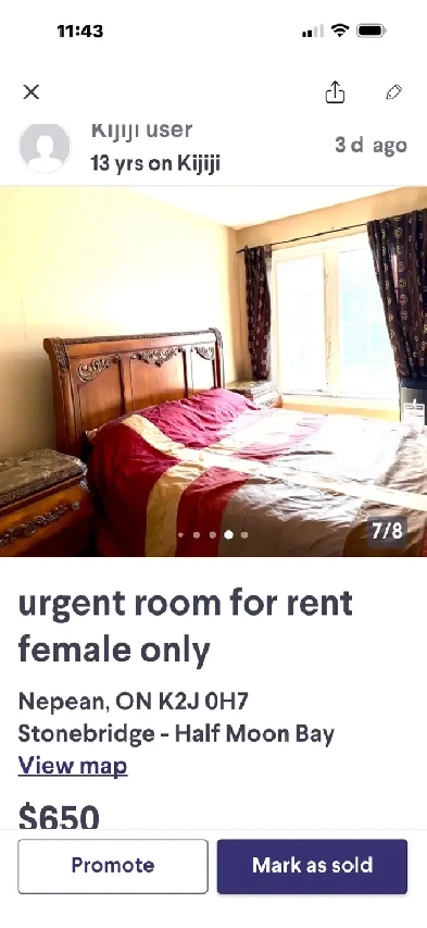 Urgent All included furnished room for rent female only Image# 2