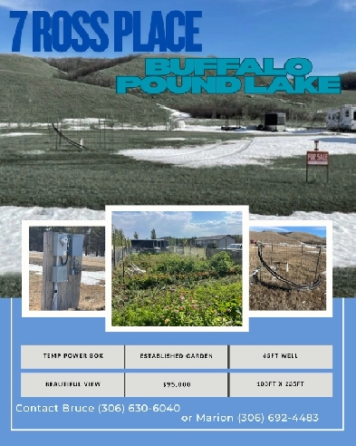 For Sale 7 Ross Place, Buffalo Pound Lake