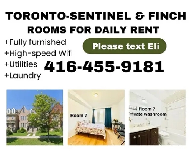 Toronto daily rent rooms Image# 1