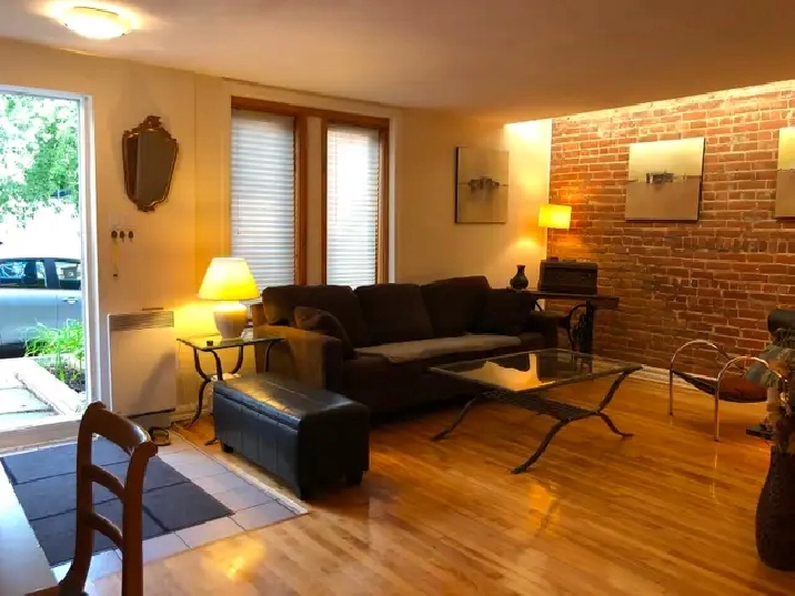 SUPERBE 4 ½ MEUBLÉ AVEC JARDINET ET COUR ARRIÈRE – LE PLATEAU