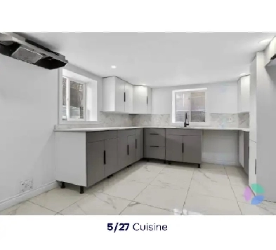 Appartement de 2 chambres et 1 salle de bain