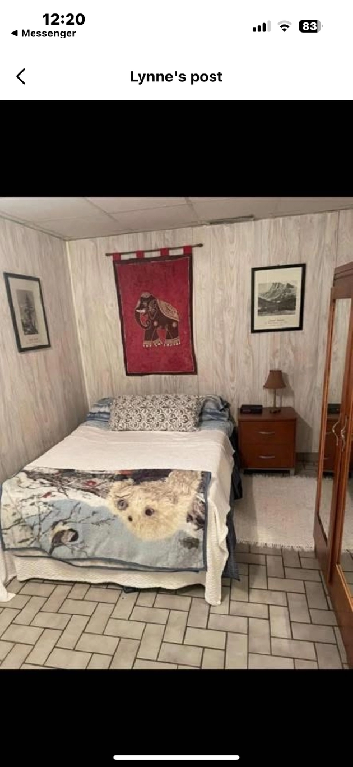 Room for rent. Moncton, near NBCC. Shared 2 bedroom apt.