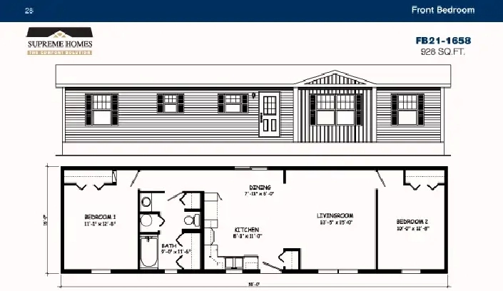 2 Bedroom mini-home on special March Madness pricing