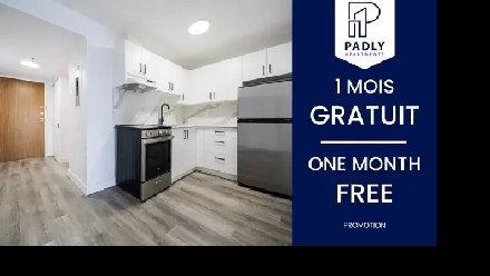 1 MOIS GRATUIT - Centre-ville Mtl Studio & 3 1/2 Gym, piscine… Image# 1