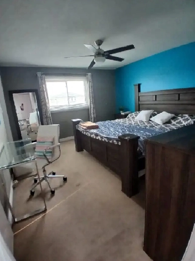 Bright Furnished Spacious Upstairs Room with Private Bathroom