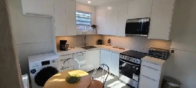 Grand 3 1/2 de 700 p.c., rénové, semi-meublé, libre 1 mai