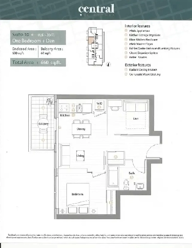 1 1 downtown core furnished condo rental