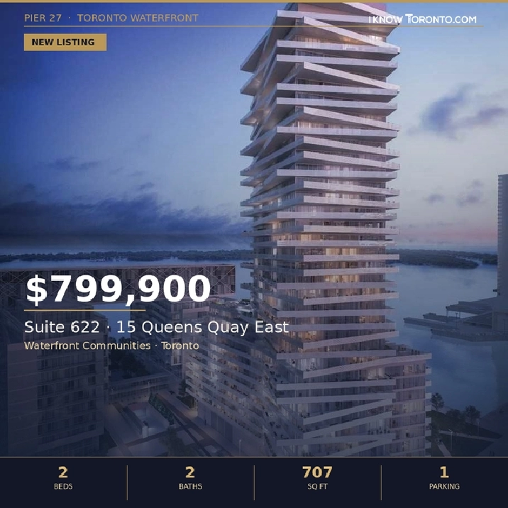 Toronto Waterfront - 2 Bed & 2 Bath Apartment