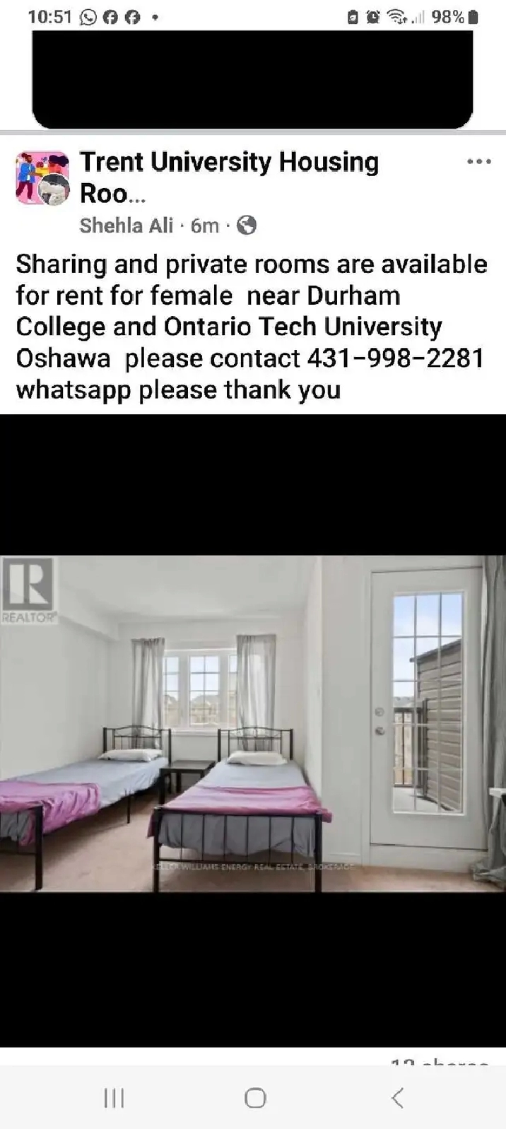 shared room  for female