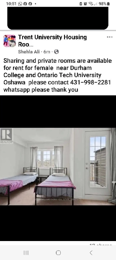 shared room  for female