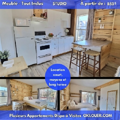 STUDIO TOUT INCLUS-MEUBLÉ A LIMOILOU