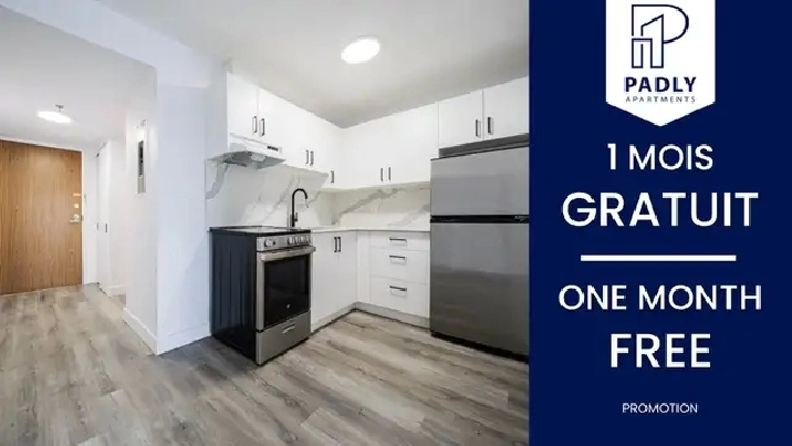 1 MOIS GRATUIT - Centre-ville Mtl Studio & 3 1/2 Gym, piscine…