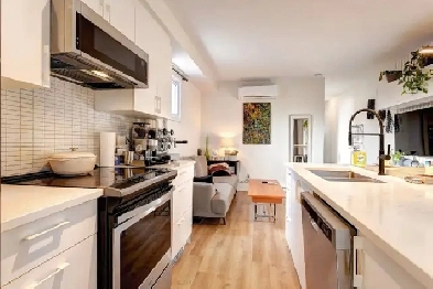 4 1/2 rénové à neuf et meublé - 5min du métro - Juillet