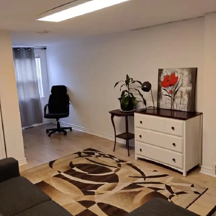 Bachelor basement apartment for rent in North York.