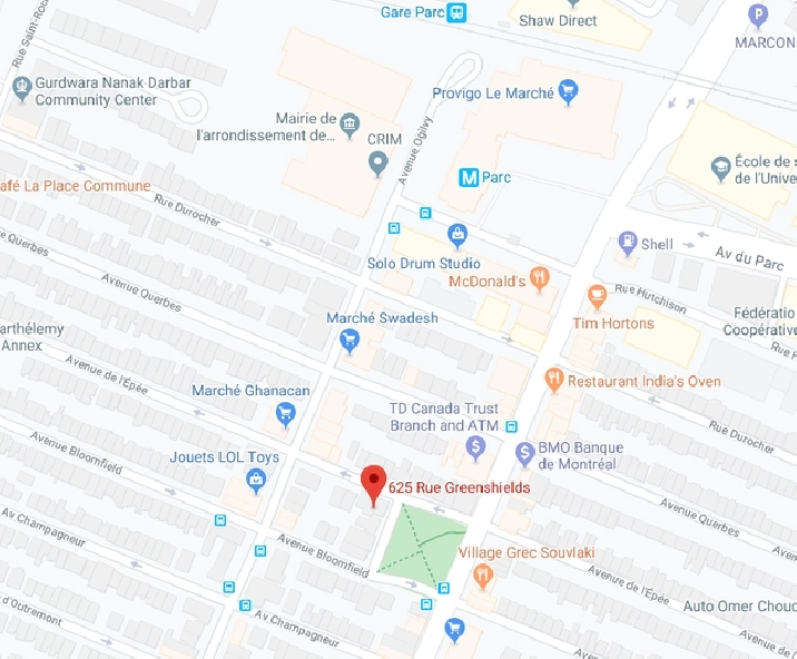 Beau 2 1/2 À LOUER – 1er avril- MÉTRO PARC