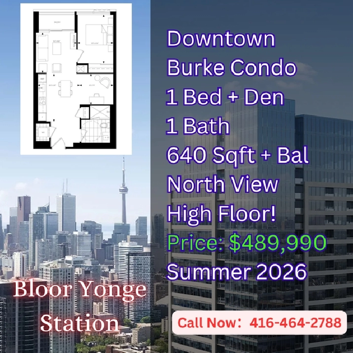 Burke Condos! $765/Sqft MUST GO! Bloor Yonge Living