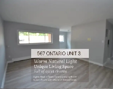 North End 2-Bdrm Quiet Building - Avail now or May - 567 Ontario