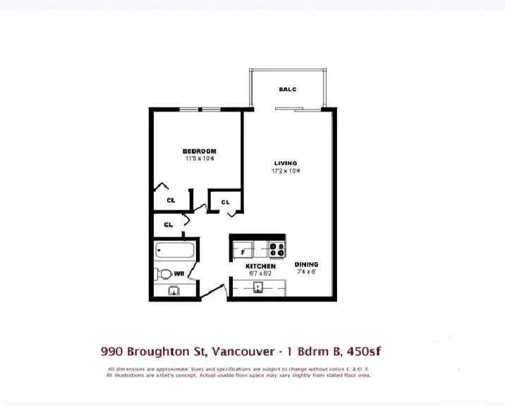 Downtown Vancouver One Bedroom Apartment