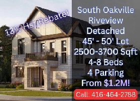 Oakville lakeside detached home 46-ft frontage   2,500 sq f