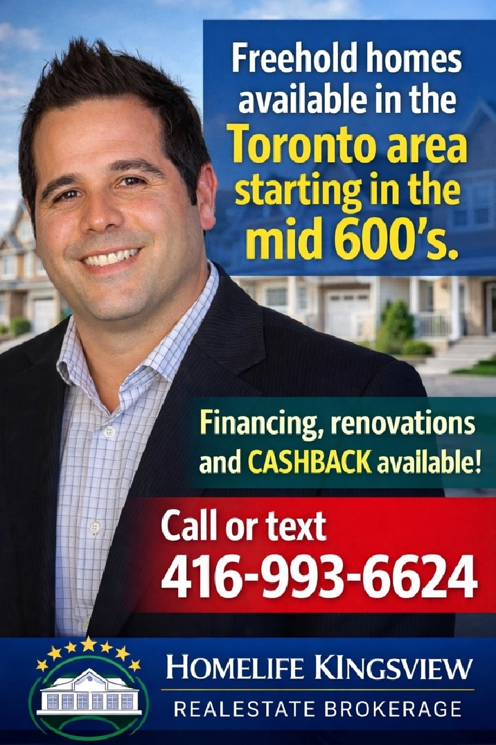 Freehold Homes for Sale from mid 600's