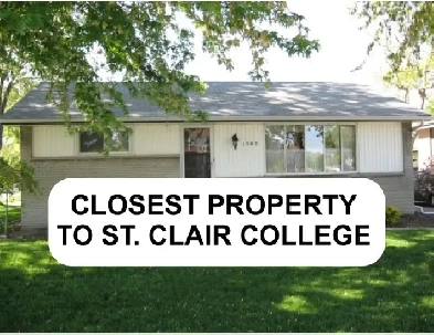 30 SECS to ST. CLAIR COLLEGE   SAVE $$ - PRIVATE ROOMS FOR RENT