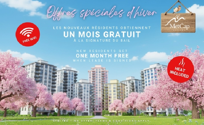 1 Bedroom Apartment for Rent - 1433 Rue Towers