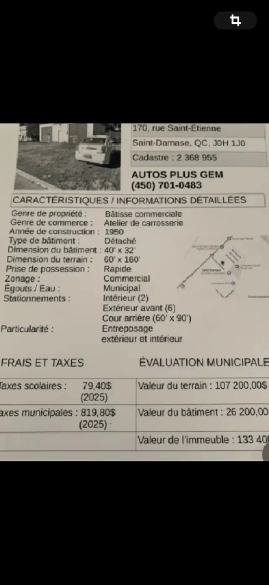 immeuble commercial à louer garage mécanique carrosserie et esth