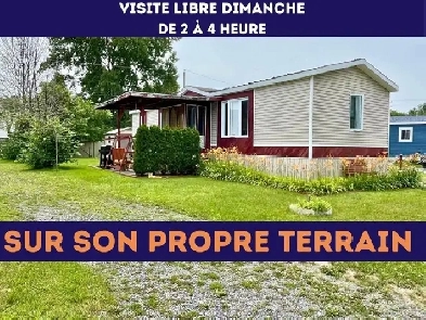 Maison mobile terrain inclus à vendre St-Jean-sur-Richelieu