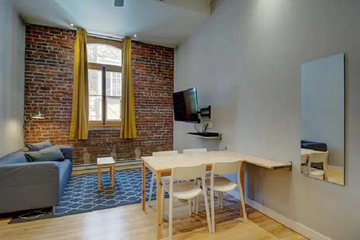 Loft entièrement meublé à louer Vieux-Québec septembre 2022