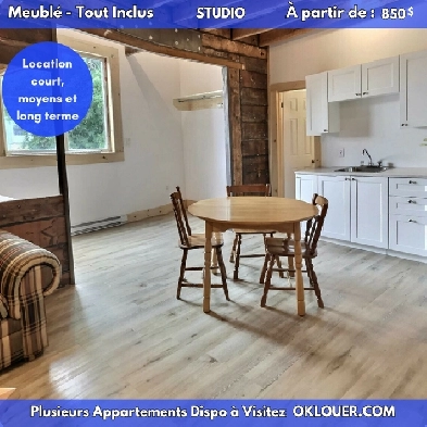 STUDIO MEUBLE-TOUT INCLUS EN CENTRE VILLE