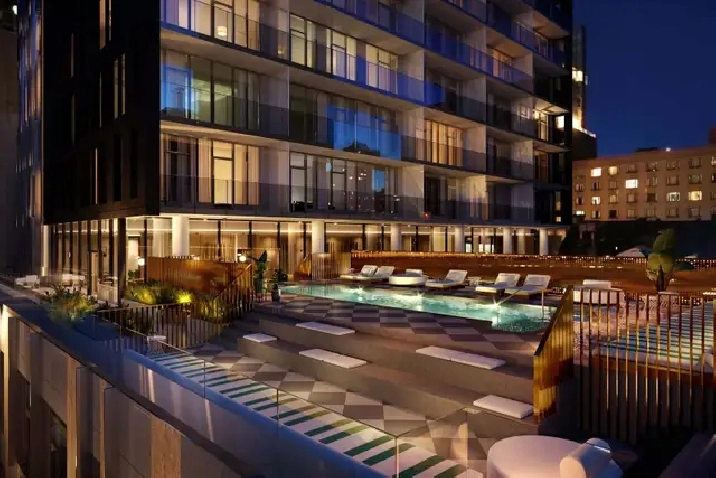 Luxury 1BR Condo Downtown Montreal (Furnished, Gym, Pool, 15min
