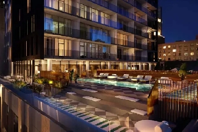Luxury 1BR Condo Downtown Montreal (Furnished, Gym, Pool, 15min
