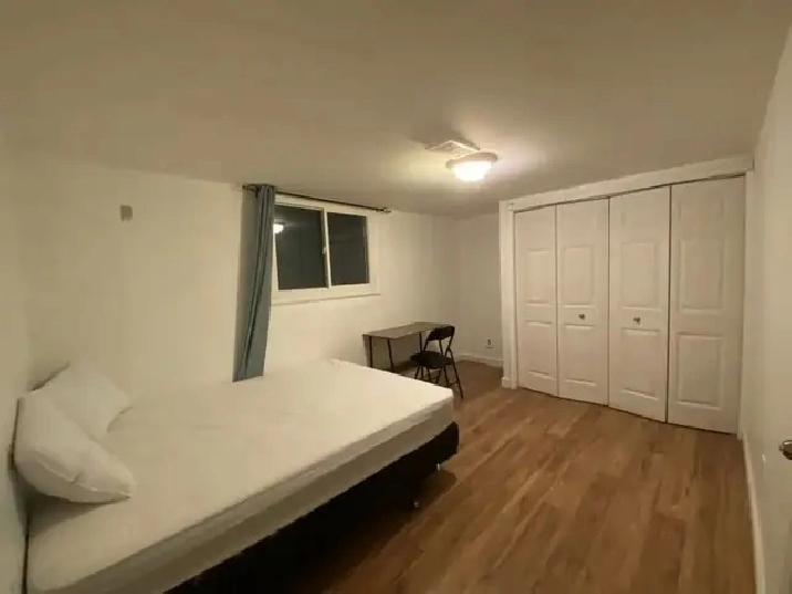 basement large bedroom with private bathroom