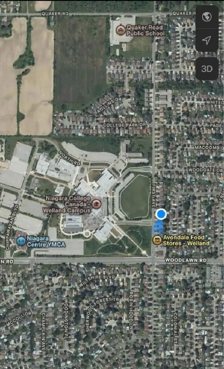 Private Room for Rent Across Niagara College - Welland Campus