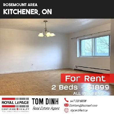 Quiet & Bright 2 Bedroom Apartment with Balcony – All Utilities