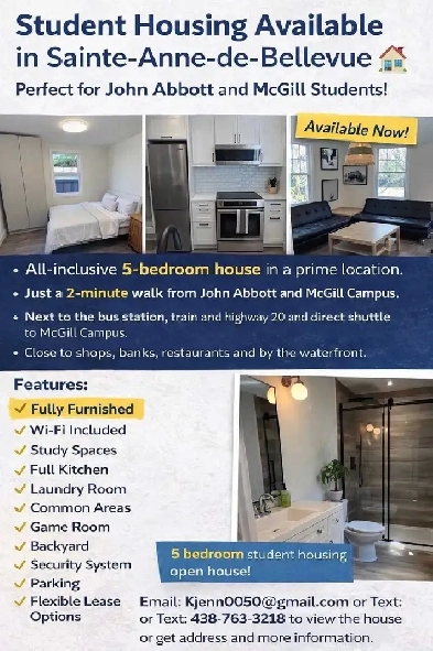 student Housing Available