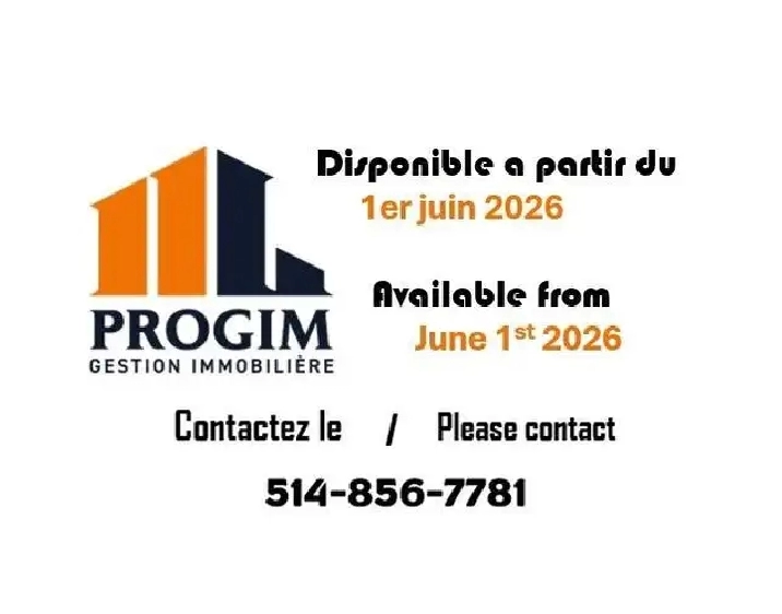 1 CH - 1 SDB - Montréal - $1,400 /mo