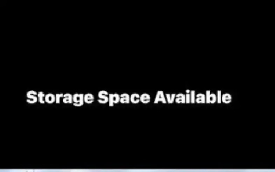 Storage Space Available