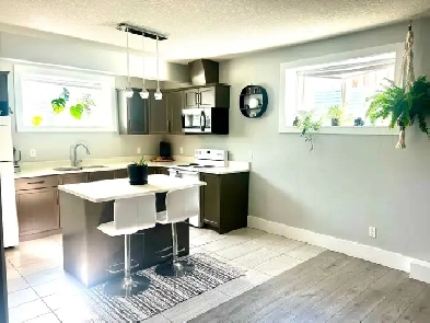 LARGE BASEMENT  :2 Bedroom,  IN suite  Laundry ,  Parking .