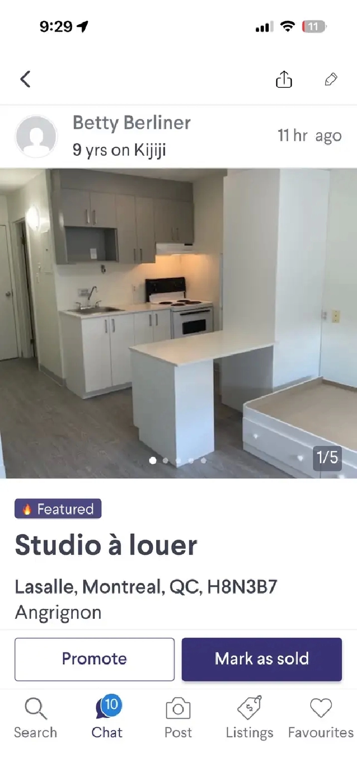 studio formidable à louer avec tout inclus