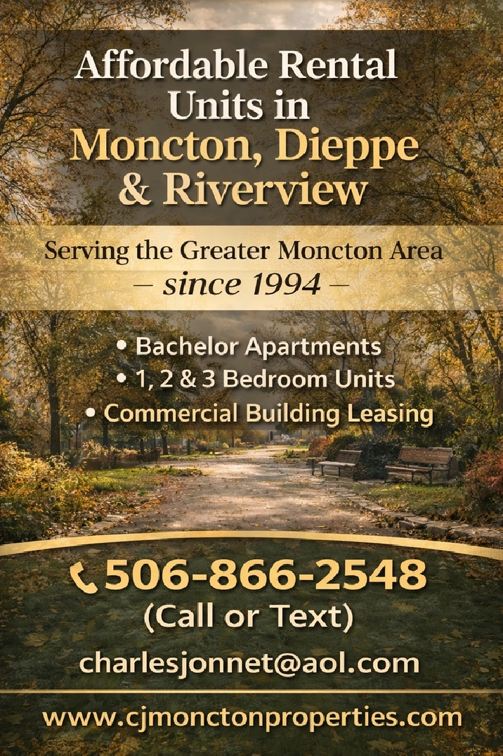 1-Bedroom Apartment for Rent – Downtown Moncton